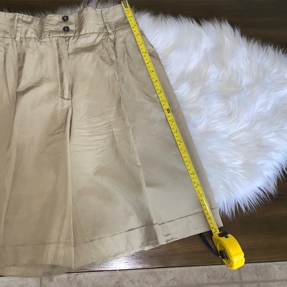 Escada High Waist Vintage Silk Bermuda Shorts Tan size 38 EU - Picture 12 of 17